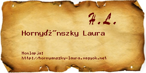 Hornyánszky Laura névjegykártya